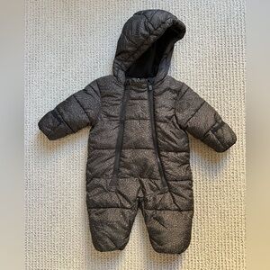 Nike Air Jordan InfantBaby Puffer SnowsuitBunting Hooded Cement Print Black 6-9M